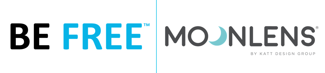 BE Free vs Moonlens logos